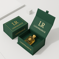 Boîte cadeau de parfum LionwrapacK OEM, boîte en papier rigide de 2 mm avec fermeture magnétique, design personnalisé, pour emballage cosmétique de luxe