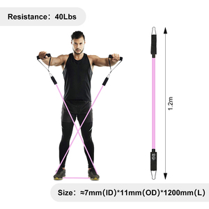 Resistance <b>bands</b> with handles Stackable latex exercise <b>bands</b> Ankle straps for gym Door anchor <b>workout</b> set - Product Image 5