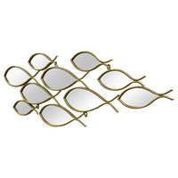 Miroir mural en forme de poisson au design moderne et créatif personnalisé, adapté à la décoration des miroirs à l'entrée du salon
