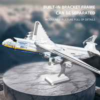 1:135 Scale 1728pcs An-225 Transport Plane Building Block Set Desktop Ornaments Aircraft Small Particle Assembly Great Gifts for