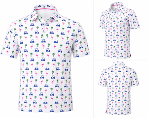 Camisetas de Golf Personalizadas con Logotipo Bordado, Estampado Completo, 88% Poliéster, 12% Elastano, Camiseta de Golf de Diseño de Alta Calidad y Lujo - Product Image 5