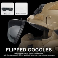 Casque intégral d'assaut rapide HL-98 avec ventilateur anti-buée et casque audio pour activités de plein air, fêtes costumées et chasse