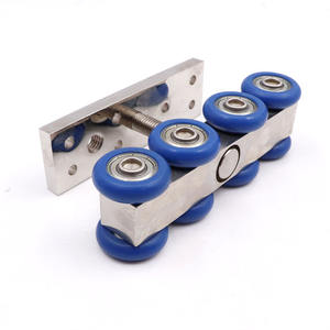 Rouleau <span class=keywords><strong>suspendu</strong></span> personnalisé synthétique à huit roues alliage pour porte coulissante Rouleau de suspension <span class=keywords><strong>Roue</strong></span> supérieure coulissante Rouleaux de porte suspendue Beari - Product Image 6