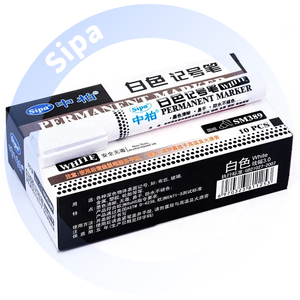 Pennarello permanente a base di olio impermeabile bianco <span class=keywords><strong>per</strong></span> punta di proiettile SM389 3.0MM <span class=keywords><strong>per</strong></span> marcatura superficiale resistente in metallo e vetro - Product Image 1