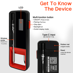 Không dây thịt nhiệt kế không thấm nước thăm dò kỹ thuật số nhà bếp Nhiệt kế cho thực phẩm - Product Image 3