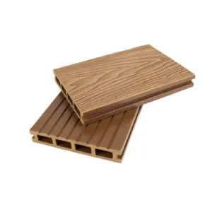 2024 Factory Wholesale WPC Decking Floor Wood Grain 3D Embossed K140-25L Facade for Outdoor Modern Style Cheap Price