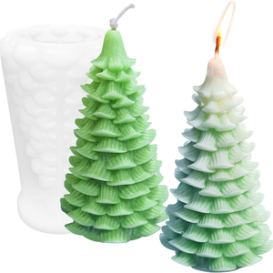Moule en silicone 3D pour bougies de Noël, décoration de Noël, moule en silicone à bas prix pour bougies en forme de sapin de Noël, sapin de Noël en silicone - Product Image 5