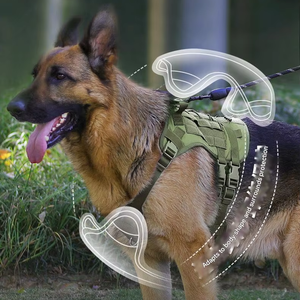 Imbracatura per cani di qualità di fabbrica Oxford impermeabile resistente agli strappi con manico in gomma regolabile per la caccia all'aperto - Product Image 3