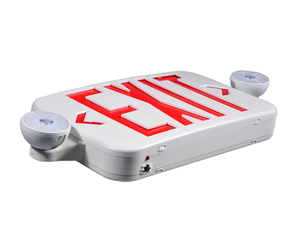 Luz de Señalización de Salida de Emergencia LED, Flecha Bidireccional Roja, Batería de Respaldo, Certificación UL, 120-277 VCA - Product Image 6