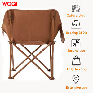 Silla Plegable Woqi de Aluminio, Portátil, para Exteriores, Camping, Jardín, Color Marrón Claro, Poliéster, Silla Luna, Resistente y Plegable - Product Image 5