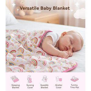 Edredón Reversible Personalizado para Bebés, Manta de Forro Polar con Estampado de Arcoíris, Peso Medio, Suave, de Doble Cara, para Niños - Product Image 3