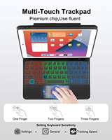 Clavier mécanique magique avec étui pour iPad 10,2 pouces, rétroéclairage RVB, support magnétique cantilever, 7e/8e/9e génération, OEM/ODM/Marque privée