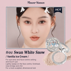 Flower Knows Swan Ballet Velvet Mist Embossed Blush Matte Setting Powder Tono 01 Swan White Snow Tono 02 Romanticism Regular - Product Image 5
