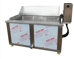 Automatic commercial fish frying machine auto industrial seafood fishes electric gas batch oil fryer equipment price for sale