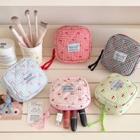 Sac de rangement à carreaux Hisocute Cherry, rose, bleu clair, vert clair, noir, rouge, pour l'organisation du bureau, trousse à crayons, pour l'école et le bureau, SQ21