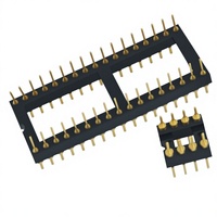 Conector de pines redondos para PCB, tipo DIP, con tornillo, para máquina, paso de 2.54mm, tipo soldar