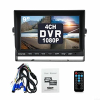 Moniteur Quad Split IPS AHD 9 pouces IPoster avec Enregistrement en Boucle et DVR Intégré, Kit Caméra de Recul CVBS AHD CCD – Fourniture Directe Usine