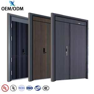 Usine Vente intelligence Design Moderne Métal Inoxydable <span class=keywords><strong>Entrée</strong></span> Avant Extérieur Blindés Sécurité Incendie Portes en Acier pour Maisons - Product Image 2