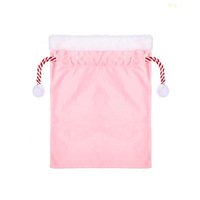 2025 nouveau noël rouge rose velours cordon sac fourre-tout père noël cadeau emballage sac père noël sac cadeau de noël
