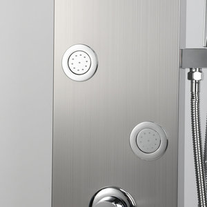 Stainless Steel Shower Set F7005 Thermostatic Wall <b>Mounted</b> Rain Shower Head Massage LED Illuminated - Product Image 2