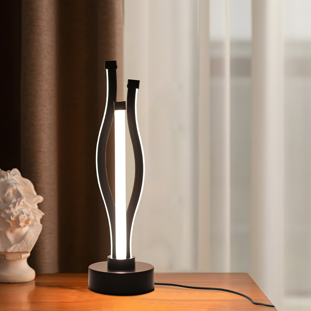 Modern Touch-Control LED Desk Lamp with USB Plug In, USB Ports & Dimmable Lighting for Luxury Hotel/Home/Office Decor