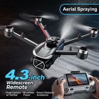 Drone RC YL09 avec pulvérisation, télécommande intelligente, évitement d'obstacles, quadricoptère brushless avec écran HD pour débutants