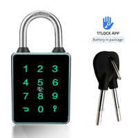 Cadenas intelligent NFC à combinaison de sécurité avec application Ttlock, stockage cloud, en alliage d'aluminium pour portes en acier/laiton/bois/verre, Grade C