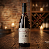 Vin Rouge Déalcoolisé Italien Zaccagnini 750Ml 16/18C Parfait avec des Plats Végétariens et de la Viande Blanche 6 Bouteilles par Boîte