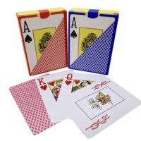 Jeu de cartes de poker en plastique PVC personnalisé avec logo noir imperméable Impression de logo personnalisé pour un usage familial Livré en boîte en vrac