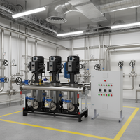 Ensemble de pompes verticales multi-étages en acier inoxydable pour l'irrigation par aspersion, haute pression, contrôle entièrement automatique, deux unités, 2 pouces