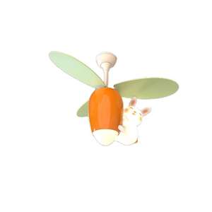 Hot Sale Cute Rabbit Carrot Shape Kids <b>Bedroom</b> Children's Room Light <b>Ceiling</b> Lamps with <b>Fan</b> - Product Image 6