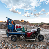 Vente directe d'usine 200m Portable moto puits d'eau forage Machine automatique petite Mini 30HP plate-forme de forage Diesel