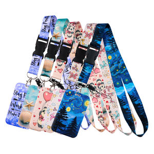 Lanière personnalisée peintures d'art lanière lanière tour de cou porte-clés couverture de carte d'identité porte-badge téléphone portable accrocher corde porte-clés Landyard - Product Image 1