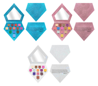 Palette de fards à paupières diamantés prix usine OEM ODM, haute pigmentation, marque privée, fard à paupières en poudre pressée, palette sans logo