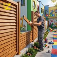 Clôture de jardin en aluminium de haute qualité pour l'extérieur, avec lames orientables, assemblage facile et sûr, revêtement en poudre jaune, panneaux en aluminium élégants