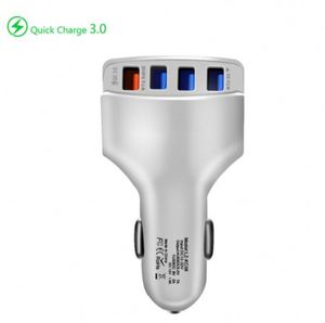 4-Port USB QC3.0 Fast Charging Car Charger with <b>PC</b> Material Universal for and Mobile Phones - Product Image 6