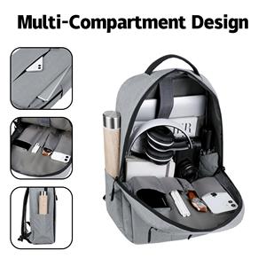 Özel hafif dizüstü sırt çantası basit tasarım USB özelliği kayış taşıma su geçirmez rahat iş kullanımı fabrika toptan - Product Image 3