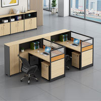 Bureaux modulaires avec tiroirs en bois pour le personnel – Mobilier de bureau pour le lieu de travail