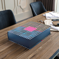 Boîte de luxe de grande taille en forme de livre, fabriquée directement par le fabricant, avec logo personnalisable en relief, écologique et magnétique