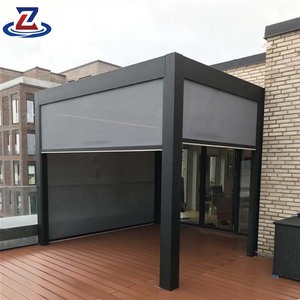 Chất lượng cao được xây dựng trong đồng bằng điện ngoài trời Windproof Con lăn Rèm Trọng lượng nhẹ xách tay hiện đại vải tùy chỉnh màu sắc và kích thước - Product Image 5