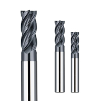 Fraise à queue CNC en carbure monobloc à 4 dents, hélice inégale HRC70, pour la coupe d'alliages métalliques inoxydables, fraise durable et efficace