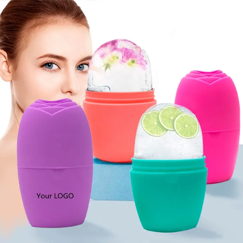 Custom Logo Ice Ball Cube Mold Gezichtsverzorging Contour Massage Roller Facial En Eye Lifting Apparaat Massage Tool