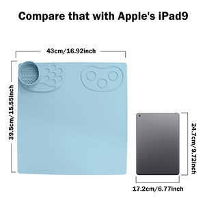 Tapis d'artisanat en silicone, tapis d'artisanat en silicone pour peindre les enfants avec tasse amovible, <span class=keywords><strong>facile</strong></span> <span class=keywords><strong>à</strong></span> nettoyer, prise en charge de la personnalisation - Product Image 5