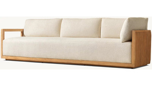 Canapé d'extérieur en bois de teck pour villa, idéal pour les fêtes à la piscine, résistant aux intempéries, style 1 <span class=keywords><strong>2</strong></span> 3, mobilier de jardin, canapé lounge extérieur - Product Image 5