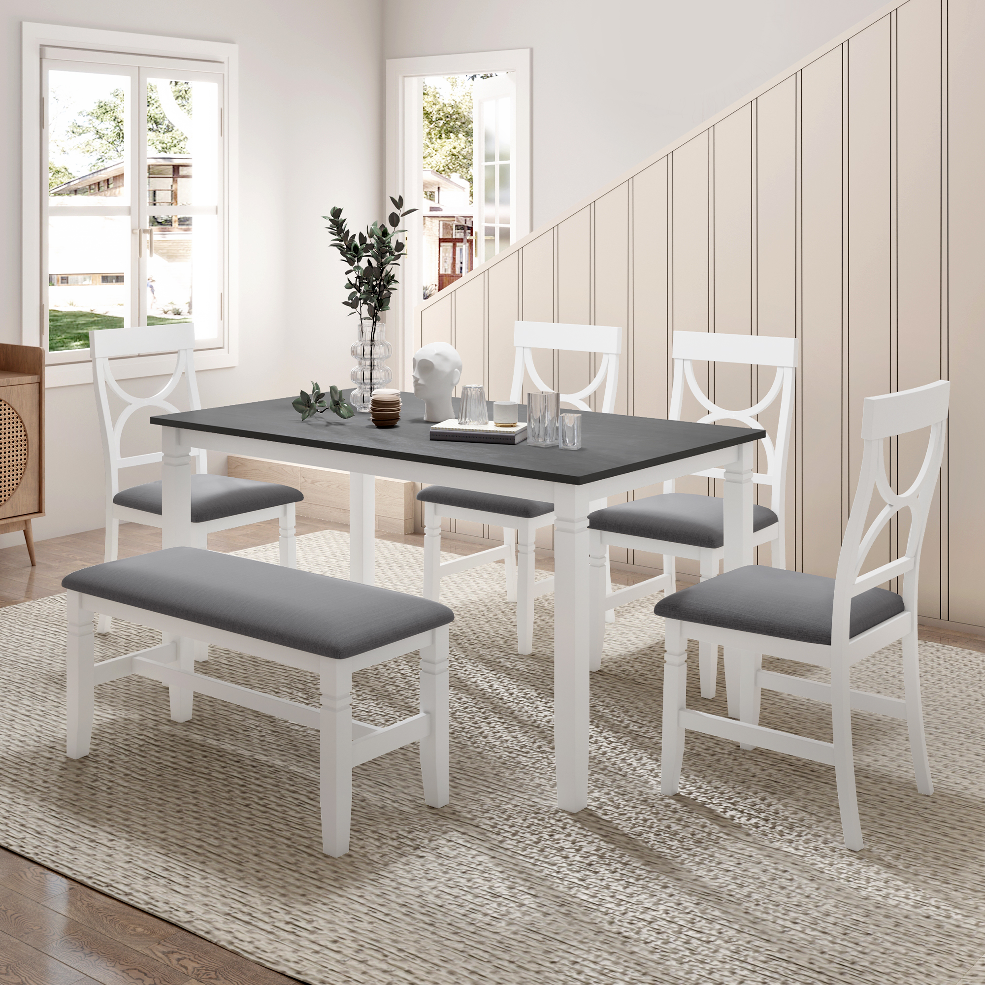 Elegant Dining Table Bench Sets for Outdoor Indoor