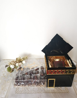 Plateau de service personnalisé RAY YI en gros de haute qualité pour l'Aïd al-Adha 2024 en forme de Kaaba avec décoration islamique en acrylique pour la maison