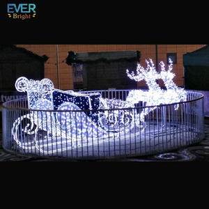 Trineo de <span class=keywords><strong>Renos</strong></span> <span class=keywords><strong>Navideños</strong></span> de PVC de Tamaño Real <span class=keywords><strong>con</strong></span> Luz LED e Impermeabilidad IP65 para Decoración de Jardines y Paisajes - Product Image 6