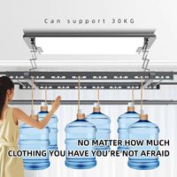 Séchoir à linge électronique LED pliable intelligent 35 kg avec chauffage et étagère à vêtements pour une utilisation moderne en intérieur (cuisine) et en extérieur