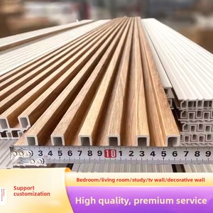 Pannello Murale Scanalato in WPC Alternativo al Legno, Decorativo per Interni, Pannello Murale in <span class=keywords><strong>PVC</strong></span> WPC per TV - Product Image 3