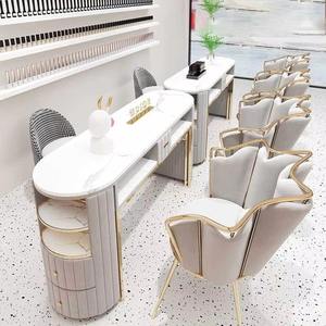 JINCHENGダブルマニキュアテーブル美容サロンライト高級プロフェッショナルマニキュアテーブルネイル技術者ネイルテーブル - Product Image 4